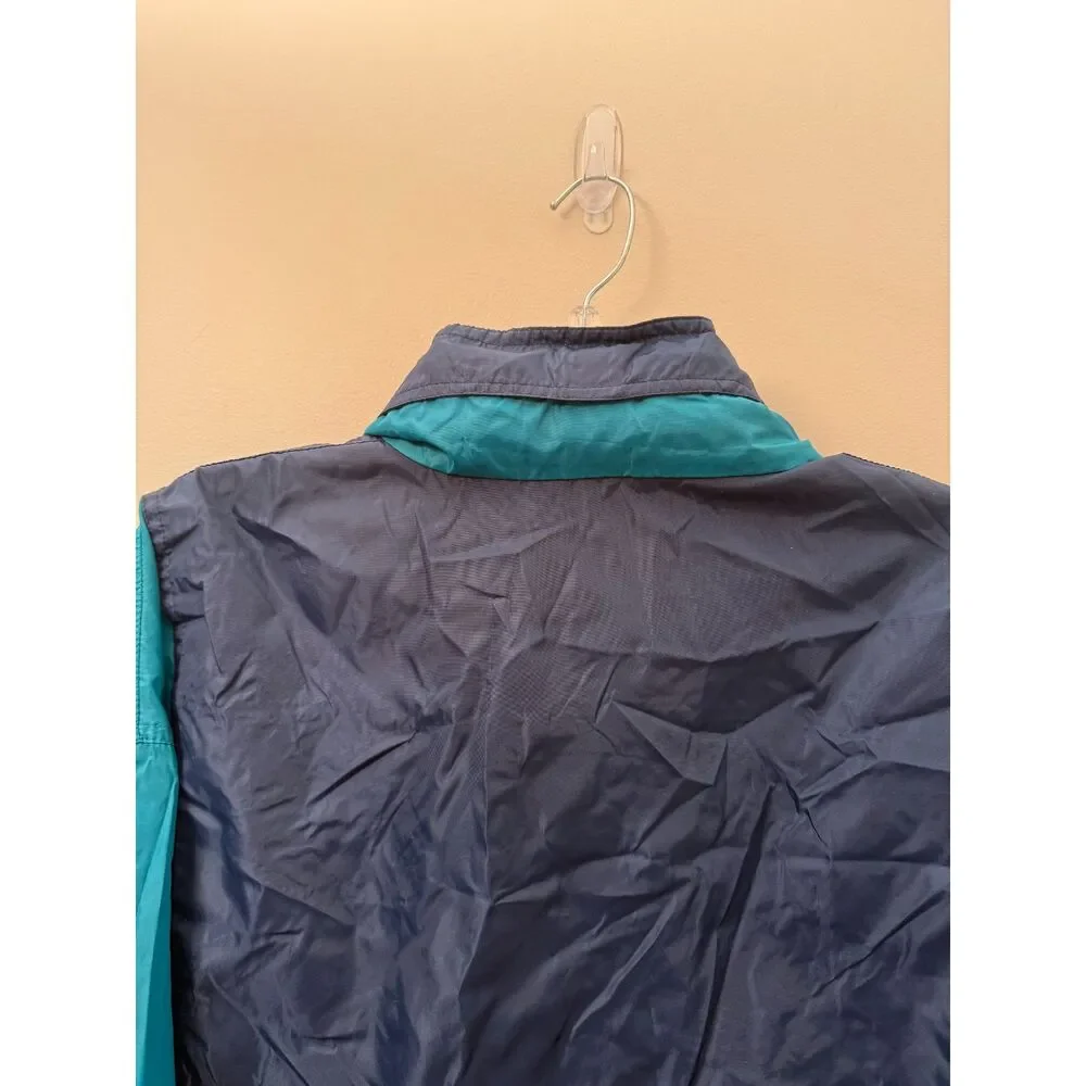 Vintage 90s Southern Classics Colorblock Anorak Jacket Windbreaker Teal Navy XL